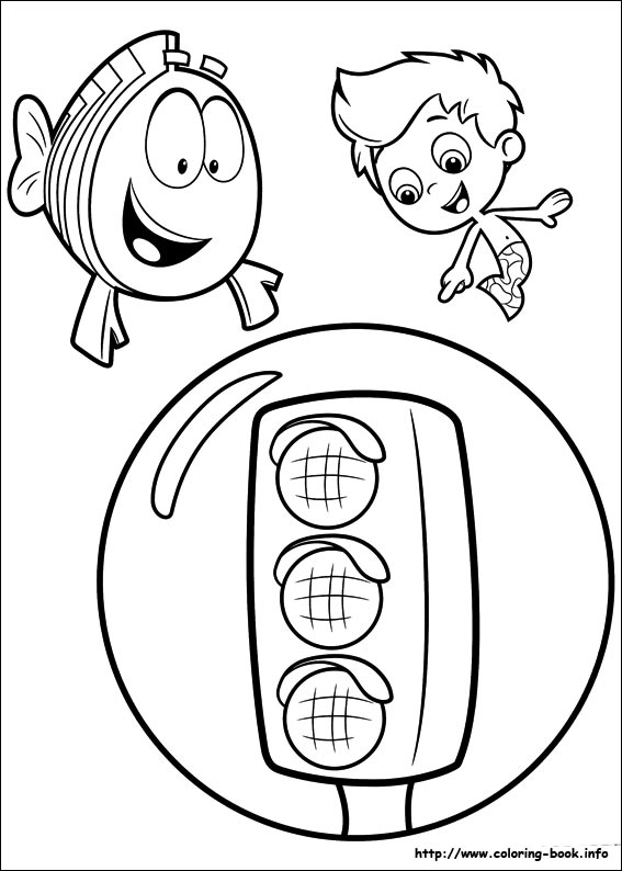 Plansa de colorat cu Bubble Guppies 95 100